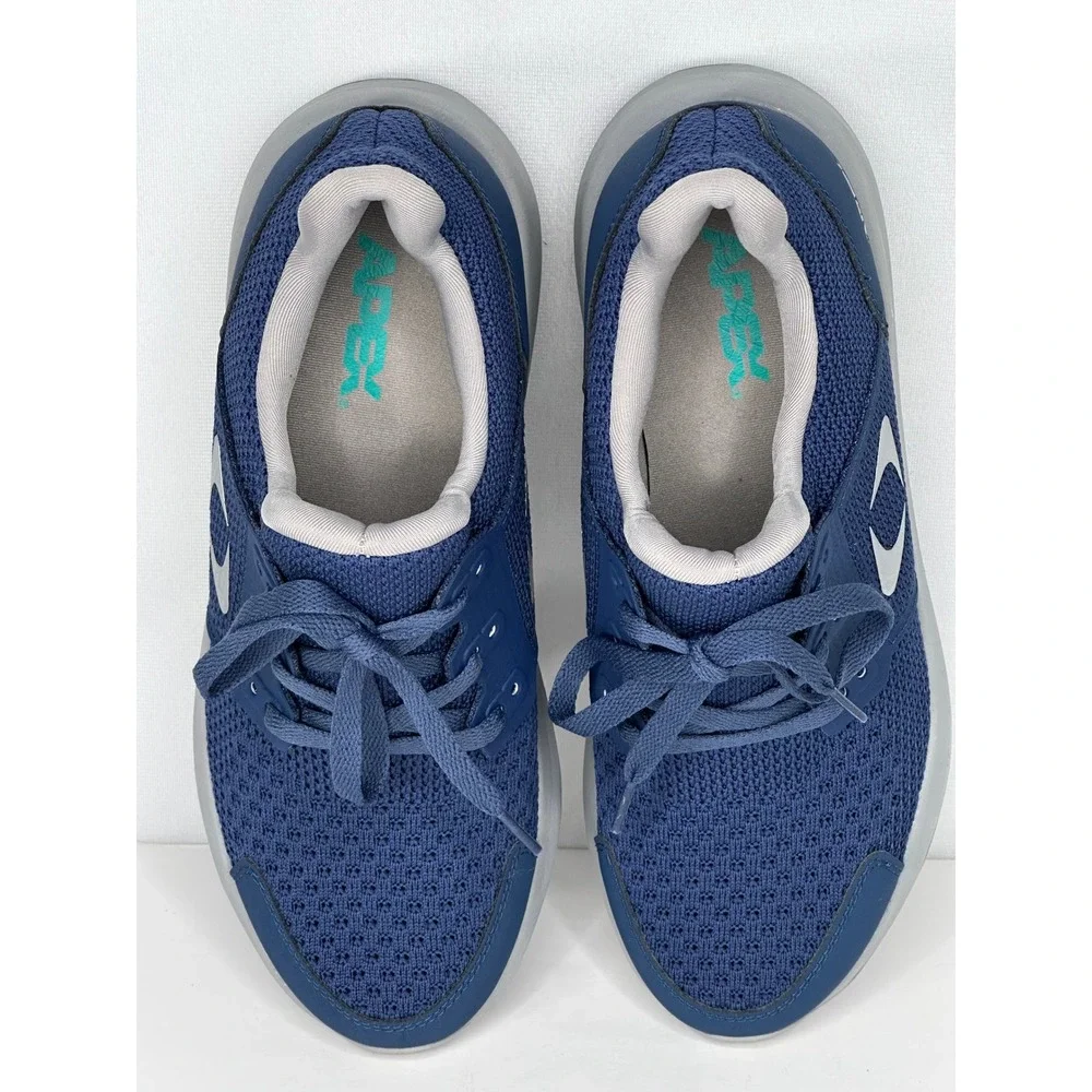 Apex P7300 Womens Blue Mesh Athletic Sneakers Walking Shoes Size 9 Med